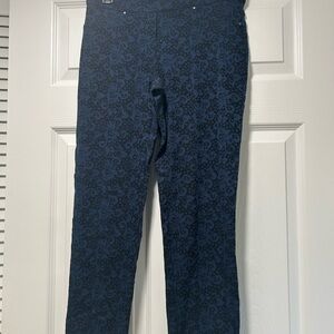 Hudson Jeans Navy and Black Patterned Pants